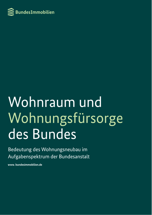 Ein Flyer-Titel mit Headline und Logo auf dunkelgrünem Hintergrund.
